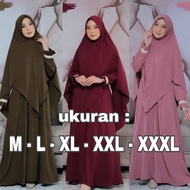 Gamus Syari Set Hijab Wudhu Frryly Gamos Muslimah Women's Syari Clothes Ghamis Girls' Invitations Ei