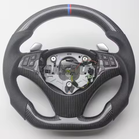 Custom Replacement Real Carbon Fiber Steering Wheel for BMW E90 E91 E92 E93