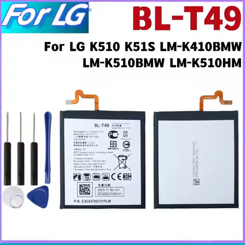 4000mAh BL-T49 Battery For LG Q92 K510 K51S LM-K410BMW LM-K510BMW LM-K510HM Mobile Phone Bateria Wit