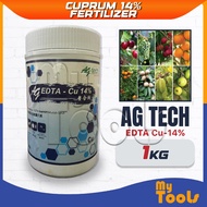 Mytools AG Tech 1kg Cuprum (Cu) 14% EDTA Micro Nutrients | Fertilizer Baja AB Sayur Daun Buah Fertig