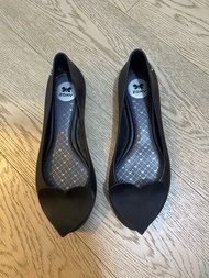 Zaxy 黑色 心型 平底鞋  返工鞋 雨鞋