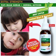 ￼Minyak Rambut Baby, Serum Rambut Baby, Lebatkan rambut bayi, Pelebat rambut Baby, Buah Keras Asli, 