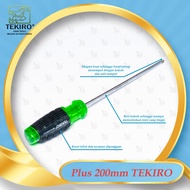 Obeng Plus gagang karet 200mm TEKIRO 100% ORIGINAL . Obeng plus karet 200 mm