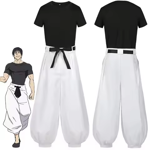 Jujutsu JJK Manga Anime Fushiguro Toji Satoru Gojo Cosplay Costume T-shirt Pants Halloween Christmas