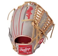 日本進口 Rawlings HOH® MLB Color 棒壘球 野手手套 內野牛舌檔 (GR3HMOS2)紅/灰