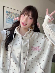 พร้อมส่ง🫶🏻เสื้อคอซิป สเวตเตอร์ เเขนยาว [Hello.bluepink] 💖💖 Cintage♡ Sweater ☻