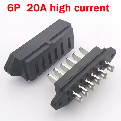 20A 6P High Current Electric Car Power Connector 6.0mm Large Pitch 6 Pin Power Connection Plug-in Ba