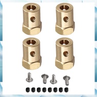 [W F S B] 4PCS 5mm to 12mm Brass Combiner Wheel Hub Hex Adapter for B14 B16 C14 C24 MN D90 D91 MN99S