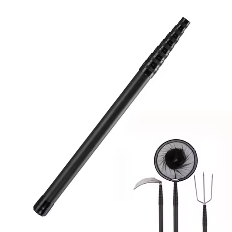 Fish Handle Collapsible Pole Carbon Fiber Telescoping Fishing LandingNet Rod Carp Fishing Tackle Por