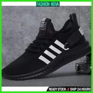 READY STOCK🎁Fashion Nova Stripe Sneakers Men Low Tops Sneakers Men Sport Shoes Kasut Lelaki Murah Wa