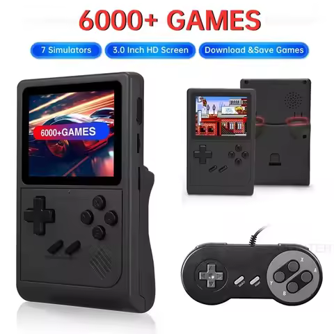 GB300 Portable Handheld Game Player 3.0 inch Screen Video Game Console Built-in 6000 Games Support A