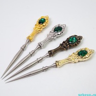 zebecc Vintage Sewing Awl Tool with Metal Handle Ergonomic Grip Leather Sewing Awl Tool