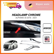 Toyota Alphard AGH30 2015 2018 Modellista Head Lamp Chrome garnish side trim anh30 agh30 ah30 access
