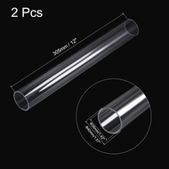 [op105] 2pc 305mm Transparent Acrylic Tube Aquarium Drain Pipe Fish Tank Plexiglass Pipe PMMA Organi