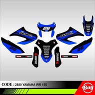 Jual DECAL STIKER MOS YAMAHA WR 155 WR155 BIRU HITAM FREE DESIGN Murah