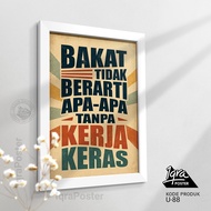 Talent Not Meaning - Wall Decoration Wall Decor Motivational Poster & A4 Frame Office Study Room Dec