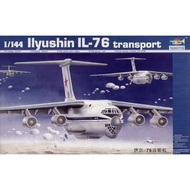Kit Model Pesawat Dipasang Plastik Sangkakala TP03901 Ilyushin IL-76 Pengangkutan Skala 1/144