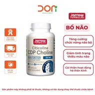 Viên Uống Bổ Não Hỗ Trợ Tăng Cường Trí Nhớ Jarrow Formulas Citicoline CDP Choline 250mg (60 Viên/Lọ)