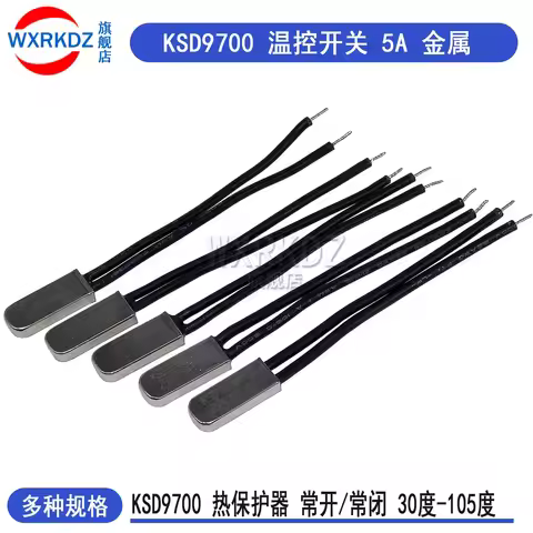 10Pcs KSD9700 5A 250V 35 40C 55C 60C 75C 80C 85C 90C 95C 100C 155C NO NC Thermostat Thermal Protecto