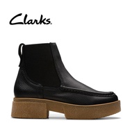 Clarks Womens Linoso Top Chelsea Boots - Black Leather