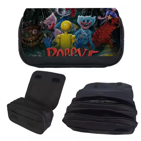 Game Poppys Playtime Pencil Cases Huggy Wuggy Kids Anime Stationery Bags Student School Large Capaci