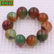 Four precious agate bracelet from 8mm to 16mm, 108 beads, bead bracelet