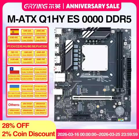 M-ATX Q1HY ES 0000(Refer to Kit i9 13900HK)CPU Motherboard Combo Integrated CPU LGA1151 14C20T DDR5 