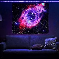 Psyhilar Black Light Posters for Adults and Teens Purple Star UV Blacklight Galaxy Space Tapestry Wa