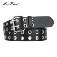 MALAYSIA.... MaiKun Women Punk Belts Brand Leather Women Grunge Belt Double Pin Buckle Women Belt fo