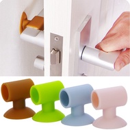 Silicone Door Stopper Anti-collision Mute Doorknob Protective Guard Rubber Door Handle Bumper Stoper Stoper Pintu Bilik