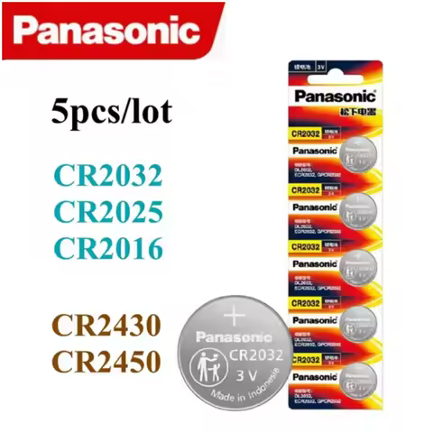 5Pcs Original Panasonic CR2032 CR2025 CR2016 CR2450 CR2430 Lithium Battery CR2032 Batteria CR 2032