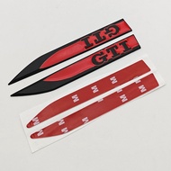 2Pcs Metal Car Sticker Logo GTI Side Fender Bumper Strip Badge Emblem For Volkswagen VW GTI Golf 4 5