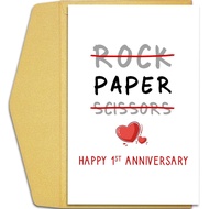 [Coisíní]  Happy 1st Anniversary Card, Funny 1 Year Wedding Anniversary Card, Paper Anniversary Gree