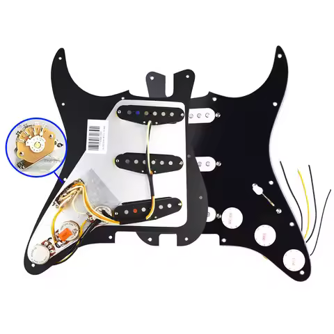 Texas Blues Alnico 5 ST Guitar Loaded Pickguard SSS St Pickup Guitar Wiring Pre-wired with OAK Type 