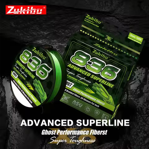 ZUKIBO Ghost 836 500M 8 Strands Braided Fishing Line Advanced Braid PE Line anti-UV Seawater Proof C