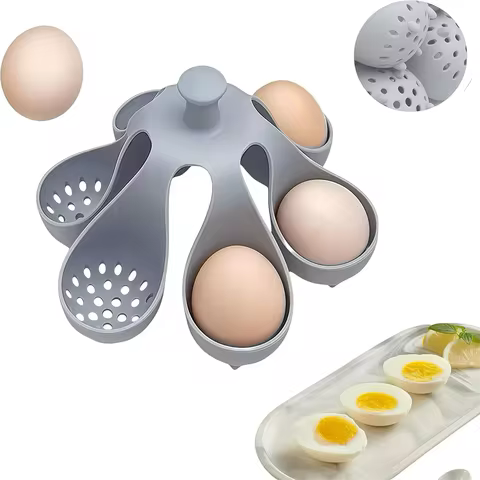 Silicone Egg Boiler Rack,egg boiler holder,Egg Cooker,Storage and Egg Rack for Making Soft or Hard B