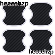 HECCEHZP 4pcs  Carbon Fiber Door Handle Protector, TPU 3 Sizes Car Door Handle Paint Scratch Protector, Black Auto Door Handle Cups Protective Pad Universal Fit