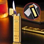 Bật lửa Gas đá hình thỏi Vàng 9999 dài (Thanh Vàng 9999 dài) (Fullbox) - (Xài gas)