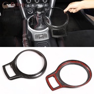 FLYTOP Carbon Fiber Car Console Gear Decorative Panel for Toyota 86 Subaru BRZ 2012-2020 Car Interio