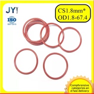 Red silicone O-ring sealing ring CS1.8mm*ID1.8-67.4mm waterproof ring high temperature resistant sea