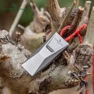 Pure Titanium Whistle Outdoor Survival Whistle Survival Whistle Earthquake Emergency Whistle Portabl