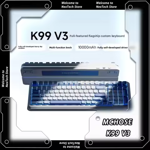 MCHOSE K99 V3 Three Mode Mechanical Keyboard Bluetooth Wireless 2.4G Gaming Keyboard Ergonomics Acce