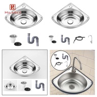 [UsusexaMY] Small Corner Bathroom Sink Corner Basin Sink Wall Mounted Multifunction Water Triangle B