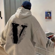 【Plus Size M-8XL】Men's American style Originality Teenage Graffiti letters Back print Oversized Hood