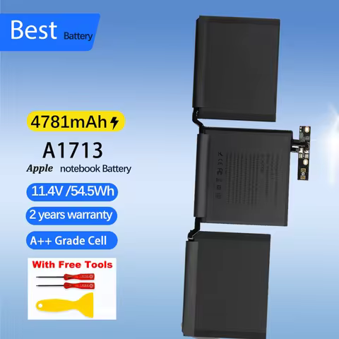 A1713 Battery For Apple Macbook Pro 13'' 13 inch A1708 2016 2017 Version Free Tools
