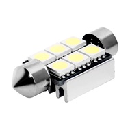 1pcs Festoon 5050 6SMD 36/39mm/41mm Car LED light 12V White/blue/green/red White FT C5W Interior Doo