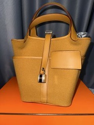 Hermes Picotin Lock 18  cargo帆布啡色手袋