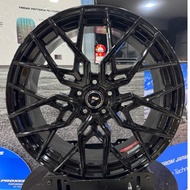 K-II RACINGLINE 1296 20x8.5JJ 5H112 5H114.3 BLACK NEW SPORT RIM Flow-formed Wheels (READY STOCK)