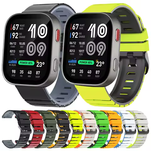 22mm Silicone Watch Strap For Amazfit BIP MAX/Balance 2 3 Ultra Sport Bracelet GTR 4/3/2e/47mm Strat