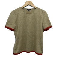 Akris Sweater cashmere silk beige Red Women Short sleeves Direct from Japan Secondhand